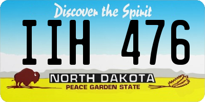 ND license plate IIH476