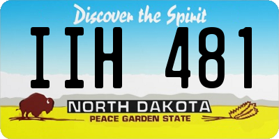 ND license plate IIH481