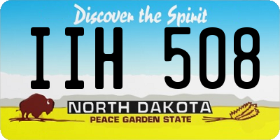ND license plate IIH508