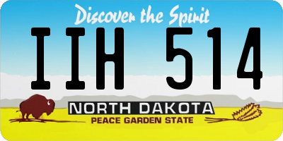 ND license plate IIH514