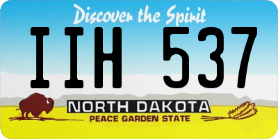 ND license plate IIH537