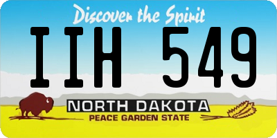 ND license plate IIH549