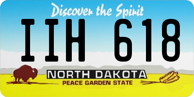 ND license plate IIH618