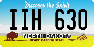 ND license plate IIH630