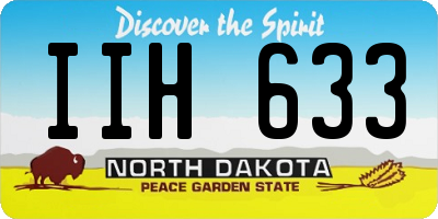 ND license plate IIH633