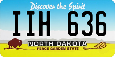 ND license plate IIH636