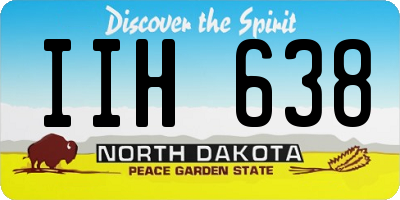 ND license plate IIH638