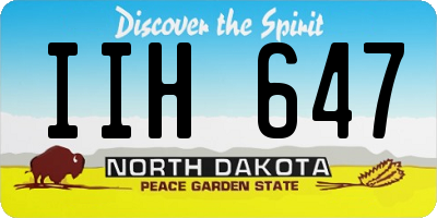 ND license plate IIH647
