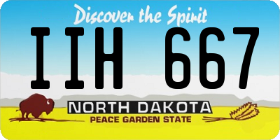ND license plate IIH667
