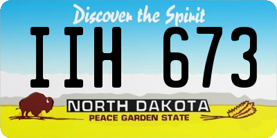 ND license plate IIH673