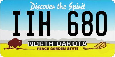 ND license plate IIH680