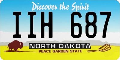ND license plate IIH687