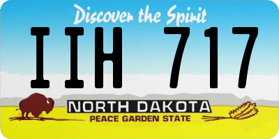 ND license plate IIH717