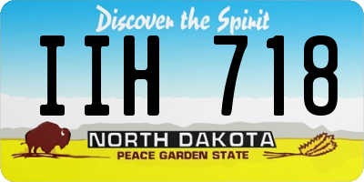 ND license plate IIH718