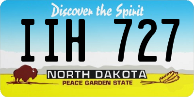 ND license plate IIH727