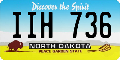 ND license plate IIH736