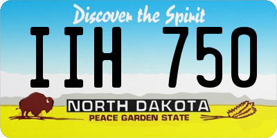 ND license plate IIH750