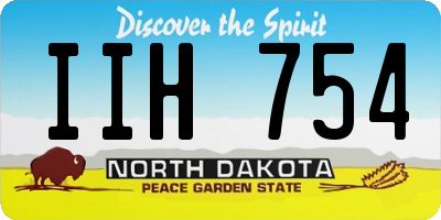 ND license plate IIH754