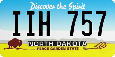 ND license plate IIH757