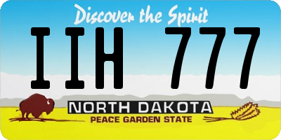 ND license plate IIH777