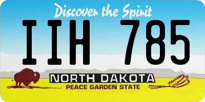 ND license plate IIH785