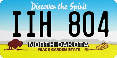 ND license plate IIH804