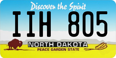 ND license plate IIH805
