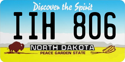 ND license plate IIH806