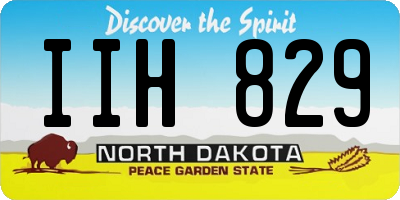 ND license plate IIH829