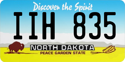 ND license plate IIH835