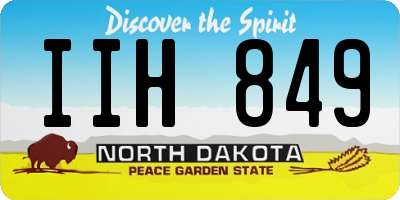 ND license plate IIH849