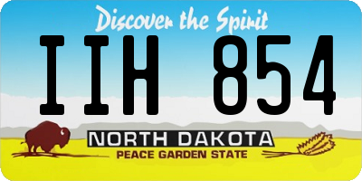 ND license plate IIH854