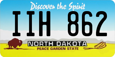 ND license plate IIH862