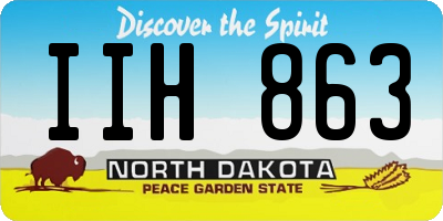 ND license plate IIH863