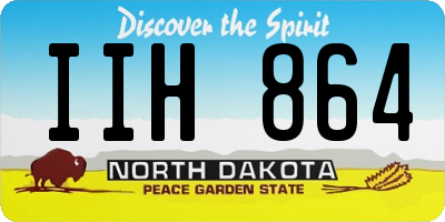 ND license plate IIH864