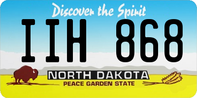 ND license plate IIH868