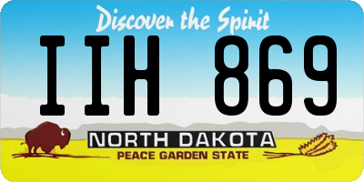 ND license plate IIH869