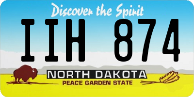 ND license plate IIH874