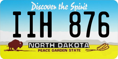 ND license plate IIH876