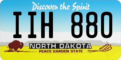 ND license plate IIH880
