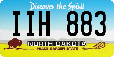 ND license plate IIH883