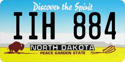 ND license plate IIH884