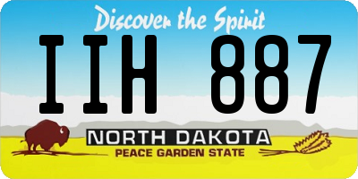 ND license plate IIH887