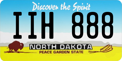 ND license plate IIH888