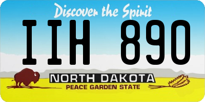 ND license plate IIH890
