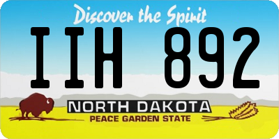 ND license plate IIH892