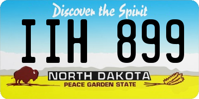 ND license plate IIH899