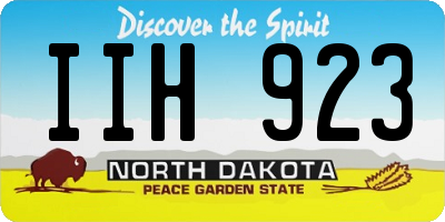 ND license plate IIH923