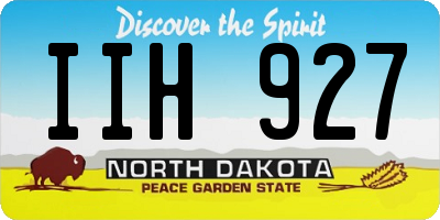 ND license plate IIH927