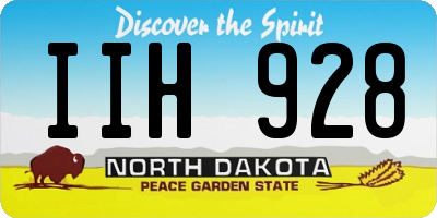 ND license plate IIH928